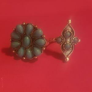 2 Turquoise rings